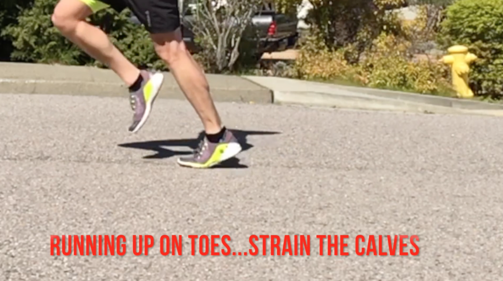 running on hills - don't strain the calves