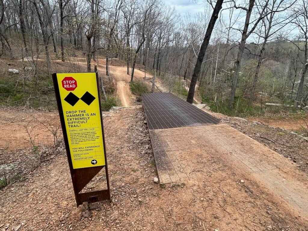 Drop the hammer mountain bike trail at Coler Mountain Bike Preserve